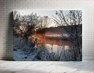 Πίνακας, Winter Morning by the Lake Χειμωνιάτικο πρωινό δίπλα στη λίμνη
