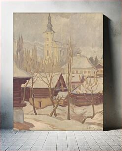 Πίνακας, Winter motif from heľpa by Štefan Polkoráb