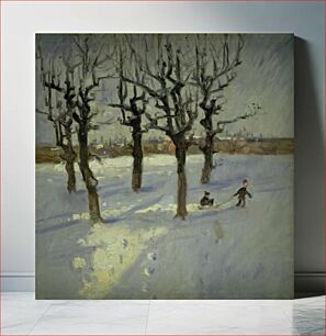 Πίνακας, Winter Scene in a Suburb of Copenhagen by Fridolin Johansen
