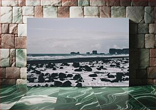 Πίνακας, Winter Sea Shore with Rock Formations Χειμερινή ακτή με βραχώδεις σχηματισμούς