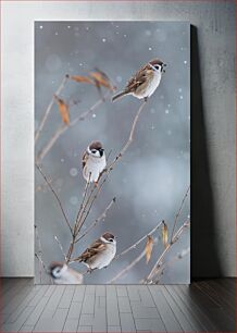 Πίνακας, Winter Sparrows Χειμωνιάτικα Σπουργίτια