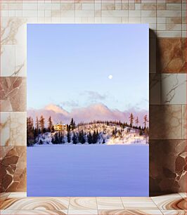 Πίνακας, Winter Sunrise Over Snowy Hills Χειμερινή Ανατολή πάνω από τους Χιονισμένους Λόφους