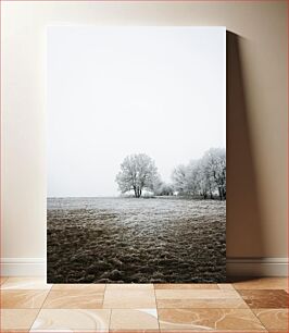 Πίνακας, Winter Trees in Frosty Field Χειμερινά δέντρα στο παγωμένο χωράφι