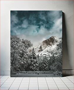Πίνακας, Winter Wonderland in the Mountains Χειμερινή χώρα των θαυμάτων στα βουνά