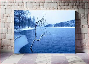 Πίνακας, Wintery Lake Scene Σκηνή χειμερινής λίμνης