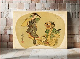 Πίνακας, Wisteria Maiden Dancing for a Demon with a Samisen by Santō Kyōden