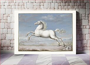 Πίνακας, Wit paard (1552 - 1601) by Joris Hoefnagel