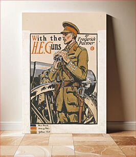 Πίνακας, With the H.E. guns, by Frederick Palmer (1915) by Edward Penfield