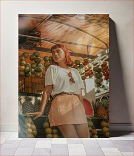 Πίνακας, Woman at a Fruit Stall Γυναίκα σε πάγκο με φρούτα