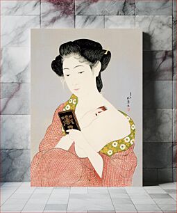 Πίνακας, Woman at Toilette (1918), vintage Japanese illustration by Hashiguchi Goyo