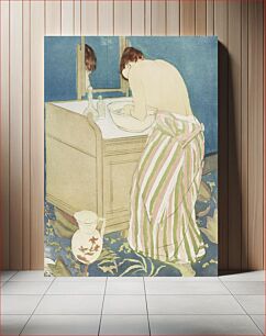 Πίνακας, Woman Bathing illustration by Mary Cassatt (1844-1926)