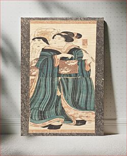Πίνακας, Woman Carrying a New Year Decoration by Utagawa Yoshikazu