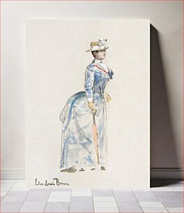 Πίνακας, Woman Dressed in Blue by John Lewis Brown