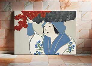 Πίνακας, Woman from Momoyogusa–Flowers of a Hundred Generations (1909) by Kamisaka Sekka