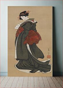 Πίνακας, Woman Holding a Fan by Katsushika Hokusai