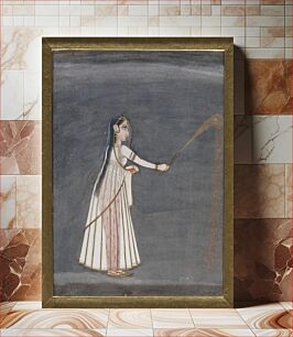 Πίνακας, Woman Holding a Sparkler, Folio from the Thomas Edwards Album