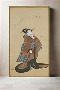 Πίνακας, Woman Holding a Tobacco Pipe by Katsushika Hokusai