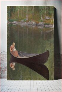 Πίνακας, Woman in a boat, 1924, by Pekka Halonen