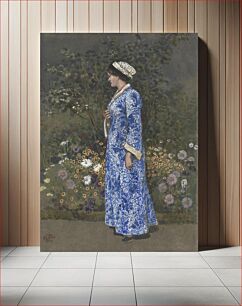 Πίνακας, Woman in a Kimono (1910) by Walter Crane