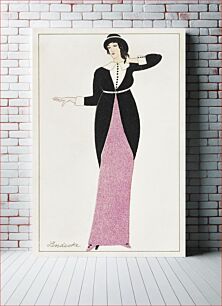 Πίνακας, Woman in a long tubular dress (1912) by Otto Friedrich Carl Lendecke
