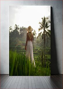 Πίνακας, Woman in Rice Field at Sunset Γυναίκα στον ορυζώνα στο ηλιοβασίλεμα