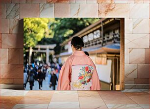 Πίνακας, Woman in Traditional Kimono Γυναίκα με παραδοσιακό κιμονό