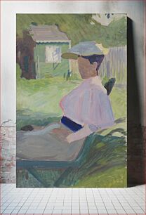 Πίνακας, Woman on Garden Chair, Visby by Richard Bergh (1858–1919)