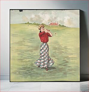 Πίνακας, [Woman playing golf]