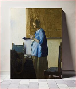Πίνακας, Woman Reading a Letter (ca. 1663) by Johannes Vermeer