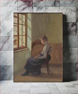 Πίνακας, Woman reading at the window, Eduard Putra