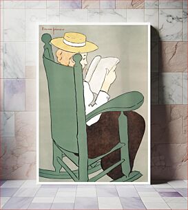 Πίνακας, Woman reading in a rocking chair (1899) by Edward Penfield