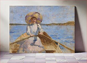 Πίνακας, Woman rowing, sketch, 1892, Maria Wiik