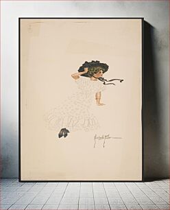 Πίνακας, [Woman seated holding onto hat and crossing ankles]