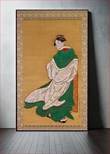 Πίνακας, Woman walking in a breeze, Utagawa Toyoharu