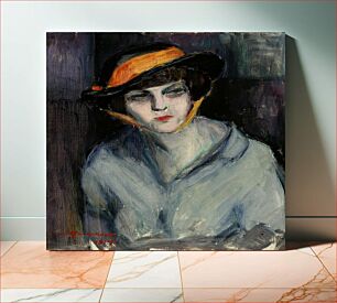 Πίνακας, Woman wearing a hat, 1914, Jalmari Ruokokoski