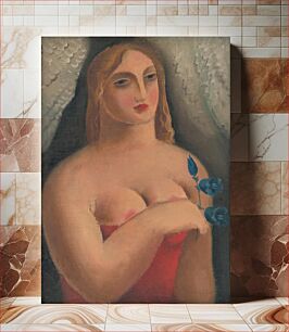 Πίνακας, Woman with bellflowers by Mikuláš Galanda