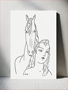 Πίνακας, Woman with horse (ca. 1891–1941) by Leo Gestel