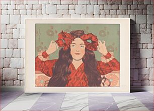 Πίνακας, Woman with poppies, from "L'Estampe Moderne"
