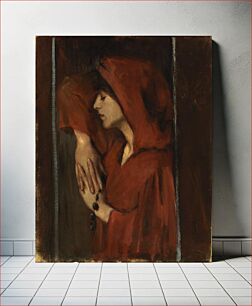 Πίνακας, Woman with Red Hood by Alice Pike Barney