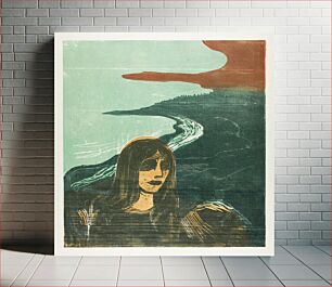 Πίνακας, Woman’s Head against the Shore (1899) by Edvard Munch