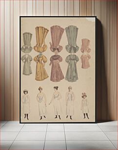 Πίνακας, [Women and girl dress cut-outs]