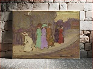 Πίνακας, Women on the promenade, 1915, Juho Rissanen