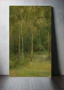 Πίνακας, Wooded landscape with little birches by Lajos Csordák