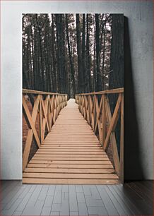 Πίνακας, Wooden Bridge in the Forest Ξύλινη γέφυρα στο δάσος