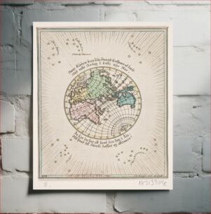Πίνακας, World map with poems