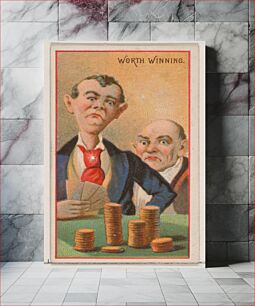 Πίνακας, Worth Winning, from the Jokes series (N87) for Duke brand cigarettes issued by W. Duke, Sons & Co. (New York and Durham, N.C.)