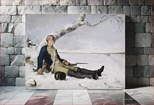 Πίνακας, Wounded warrior in the snow, 1880, Helene Schjerfbeck