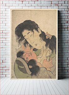 Πίνακας, Yamauba Playing with the Young Kintoki by Utamaro Kitagawa (1754–1806)