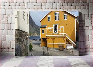 Πίνακας, Yellow Nordic House by the Sea Yellow Nordic House by the Sea