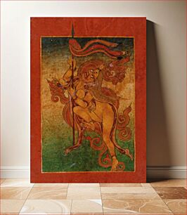 Πίνακας, Yellow Yami (?) with Spear, Nyingmapa Buddhist or Bon Ritual Card